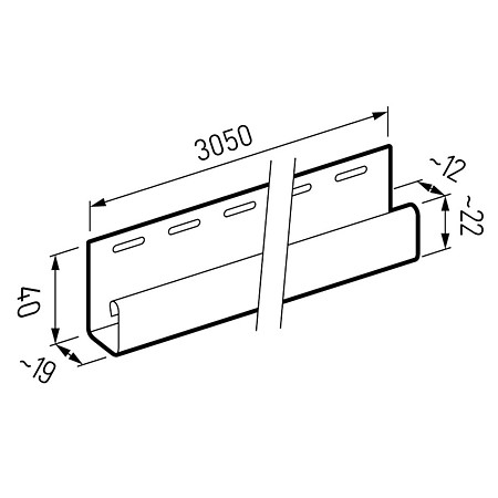 Profil PVC de terminatie sageac, tip J, 3.05 m, alb Profil PVC de terminatie sageac, tip J, 3.05 m, alb