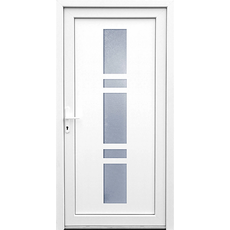 Usa PVC K017 pentru intrare, alb, 110 x 210 cm, stanga