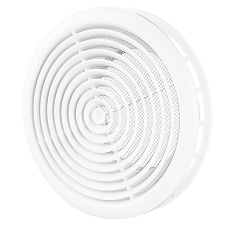 Grila circulara Vents, PVC, alb, 250 mm