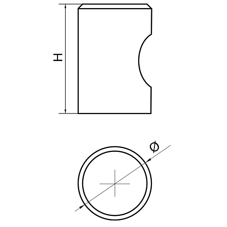 Buton Teko, aluminiu mat, 18 x 23 mm