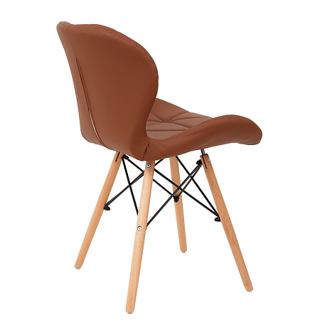 Scaun bucatarie / living Eliza, tapitat, piele ecologica, cadru de lemn, maro, max. 110 Kg., 73 x 47 cm Scaun bucatarie / living Eliza, tapitat, piele ecologica, cadru de lemn, maro, max. 110 Kg., 73 x 47 cm