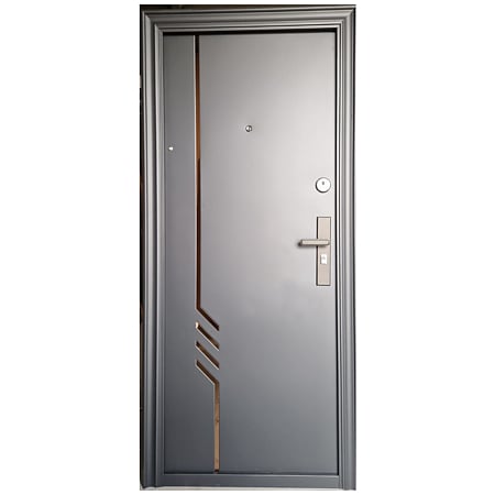 Usa metalica de intrare in apartament Y-03, tabla, deschidere stanga, culoare gri antracit, 2020 x 880 mm
