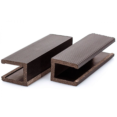 Profil U WPC Bencomp, lemn compozit, wenge, 48 x 38 x 2000 mm