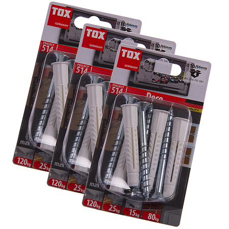Diblu cu surub Deco 4AS-K, 10 x 66 mm