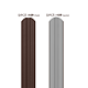 Sipca metalica gard Caretta Vertical Y109, maro RAL 8017, mat structurat, finisaj Fresco, 0.4 mm, 1500 x 86 mm
