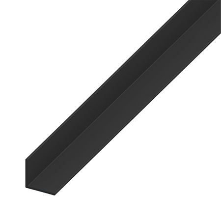 Cornier PVC negru, 20 x 20 x 1.5 mm, 1 m