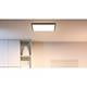 Plafoniera LED WiZ SQ, plastic/metal, 36 W, negru,  60 x 60 x 4 cm