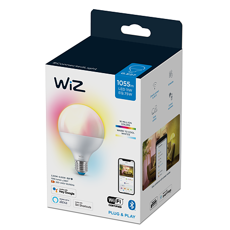Bec LED cu WIFI Wiz Connected Light, alba calda, E27, 75 W, 1055 Im, 2200k-6500k