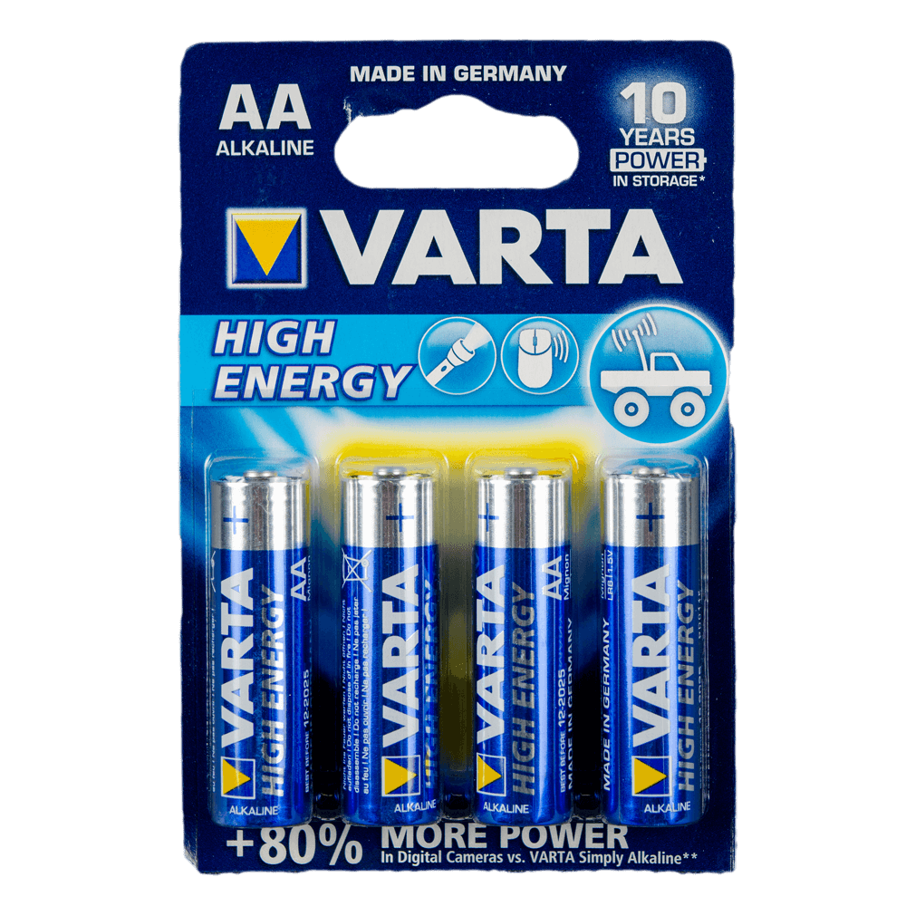 Set baterii alcaline AA Varta High Energy, 1.5 V 1.5