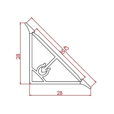 Profil inaltator pentru blat bucatarie, plastic cu folie HG, negru, 4 m