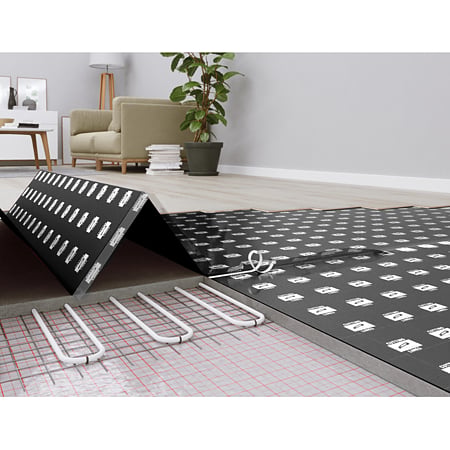 Folie izolatoare pardoseala SPC & Vinyl Afirmax Smart, incalzire in pardoseala, material XPS si PET, 1 mm, 5.3 x 1.18 m