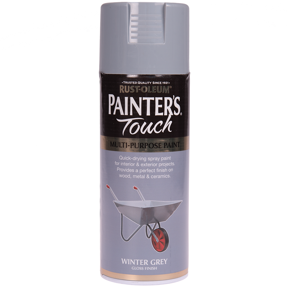 Vopsea spray decorativa Rust-Oleum Painter`s Touchs, gri winter, lucios, interior/exterior, 400 ml 400