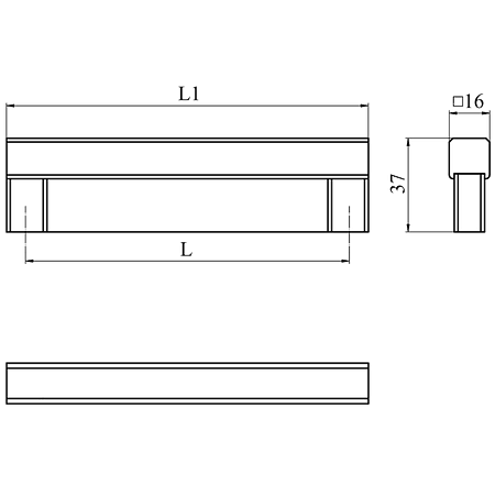 Maner AA391 160 mm, aluminiu mat Maner AA391 160 mm, aluminiu mat