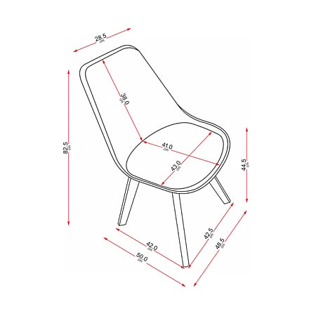Scaun bucatarie tapitat alb Depozitul de scaune Celia, piele ecologica, cadru lemn, max. 110 kg, 48.5 x 50 x 82.5 cm