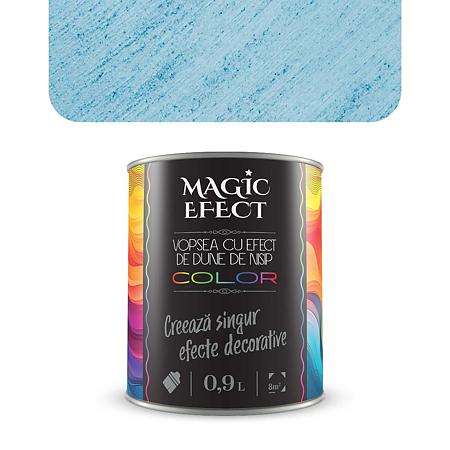 Pachet vopsea efect decorativ Magic Efect Dune Blue Diamond 14, pe baza de apa, 1 + 1 gratis, pensula inclusa