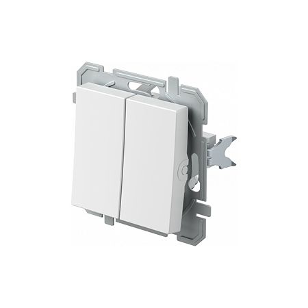 Intrerupator dublu Tem Logiq, alb, 10 A x 250 V