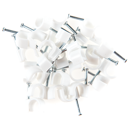 Cleme fixare cablu Comtec MF0013-01358, 8 mm, alb, 100 bucati/set