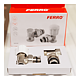Set robineti radiator tur/retur de colt Ferro ZGYU2, alama, argintiu, racord 1/2