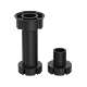 Picior reglabil, pastic, negru, 12 cm