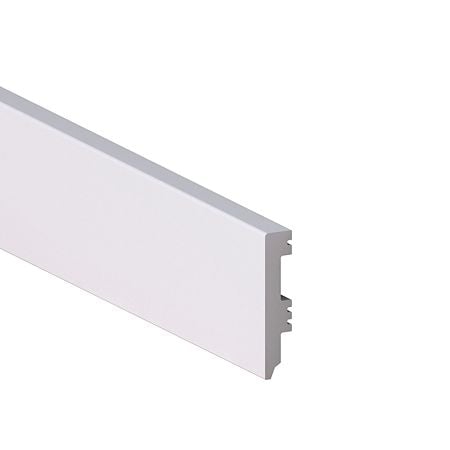 Plinta pardoseala Rubin 60 polimer dur, rezistenta la apa, alb, 2200 x 60 x 12 mm