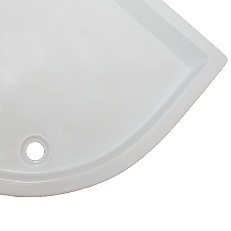 Cadita de dus Fibrex, acril sanitar, semirotunda, 80 x 80 x 13 cm