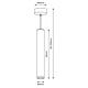 Suspensie Porter, 1xG10, 8 W, metal/plastic, alb