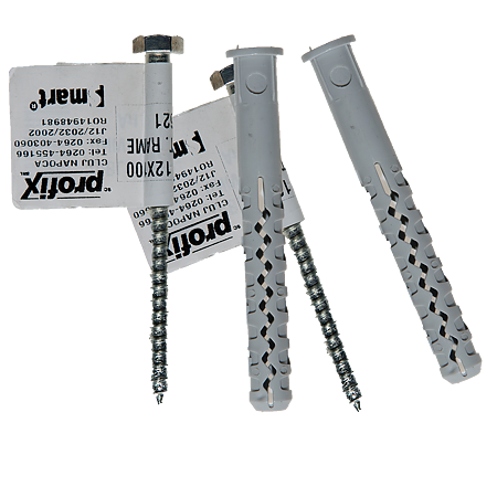 Diblu universal din nylon, surub hexagonal, 12 x 100 mm