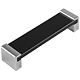  Maner 8171 transparent negru, 160 mm, cu terminatii crom