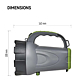Lanterna cu acumulator LED EMOS P2311, 300 lm, gri-negru-verde, 2400 mAh