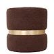 Taburet Ring, inel auriu, stofa maro T07, rotund, 38 x 38 x 40 cm