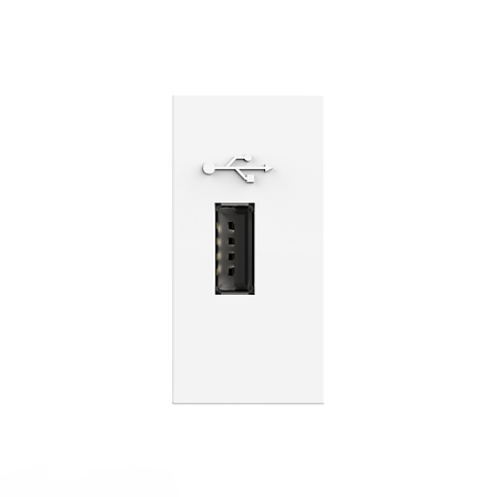 Modul priza USB Tip A Livolo VL-FCUS-1WP, policarbonat, alb