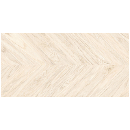 Gresie portelanata exterior/interior KAI Tilia Natural, rectificata, tip chevron, mat, decor lemn, crem, 60 x 120 cm
