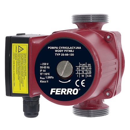Pompa circulatie Ferro Weberman 0204W, 25/60/130, 3 trepte, IP44, 0,2 - 4,5 mc/h