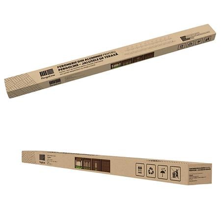 Glisiera aluminiu cu 12 lamele tip jaluzea, argintiu, 1 m, set 4 buc