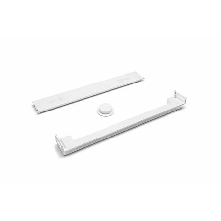 Set accesorii clapeta Free Slim Kessebohmer, integrare din exterior, aluminiu, alb, 18 cm, 2 bucati