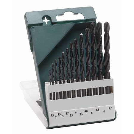 Set 13 burghie Bosch HSS-R DIN 338, mandrina standard, pentru metal, 1.5 - 6.5 mm