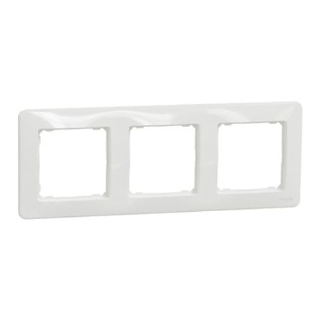 Rama ornament aparenta Schneider Sedna SDD311803, 3 module, orizontal, alb, 85 x 227 x 10 mm