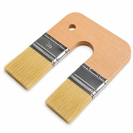 Pensula dubla pentru efecte decorative Jeger, 2 x 70 mm