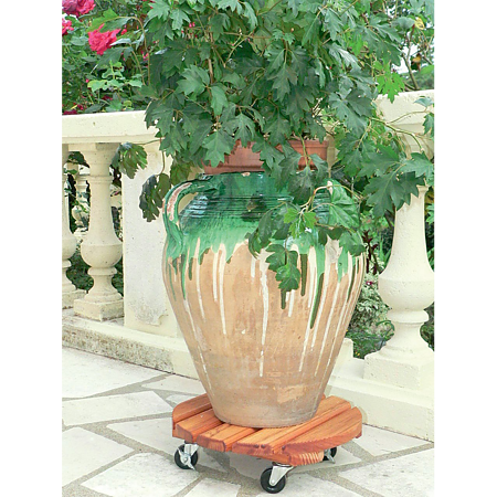Suport flori Nortene Flora Lasur, lemn, natur, rotund, 30 cm