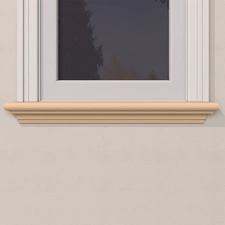 Solbanc decorativ din polistiren EPS laminat cu rasina FP205, 100 x 70 x 2000 mm