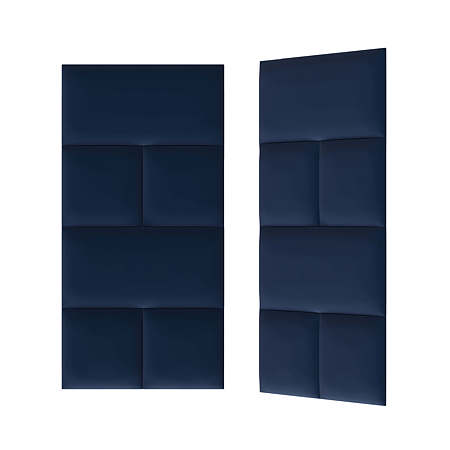 Panou decorativ tapitat, Simple MV79, albastru, patrat, 300 x 300 x 37 mm