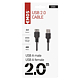 Cablu alimentare/transfer date USB 2.0 Emos, tata A - mama A, 2 m 