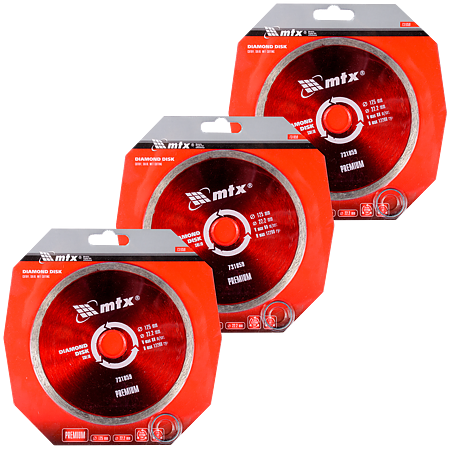 Disc diamantat pentru taiere umeda MTX PREMIUM, 125 x 22,2 mm