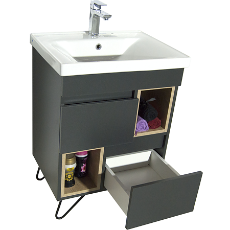 Set Mobilier Seria 760 Badenmob, masca, lavoar, oglinda, antracit, 600 mm Set Mobilier Seria 760 Badenmob, masca, lavoar, oglinda, antracit, 600 mm