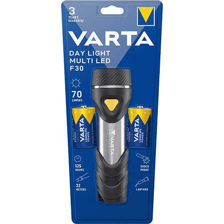 Lanterna LED Varta Day Light Multi LED F30, 70 lm, 2xD