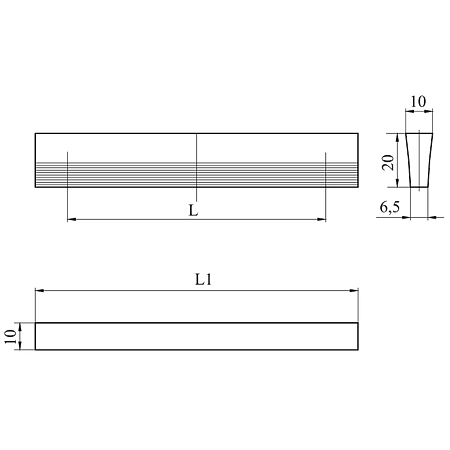 Maner AA325, aluminiu mat, 160 mm