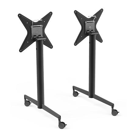 Picioare de masa mobilă, metal, negru, 60 x 715 mm, set 2 buc