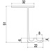 Profil de ghidare superior SDS 9300, aluminiu anodizat mat, lungime 2,5 m