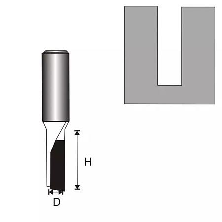 Freza lemn Dedra, otel, 1 muchie tungsten, prindere standard, 6 x 3.96 mm