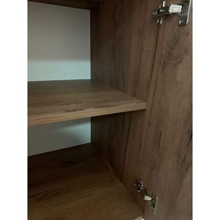 Mobilier pentru birou Mobylux Polo, stejar tabacco si alb, 1 m x 0,50 m x 0,75 m